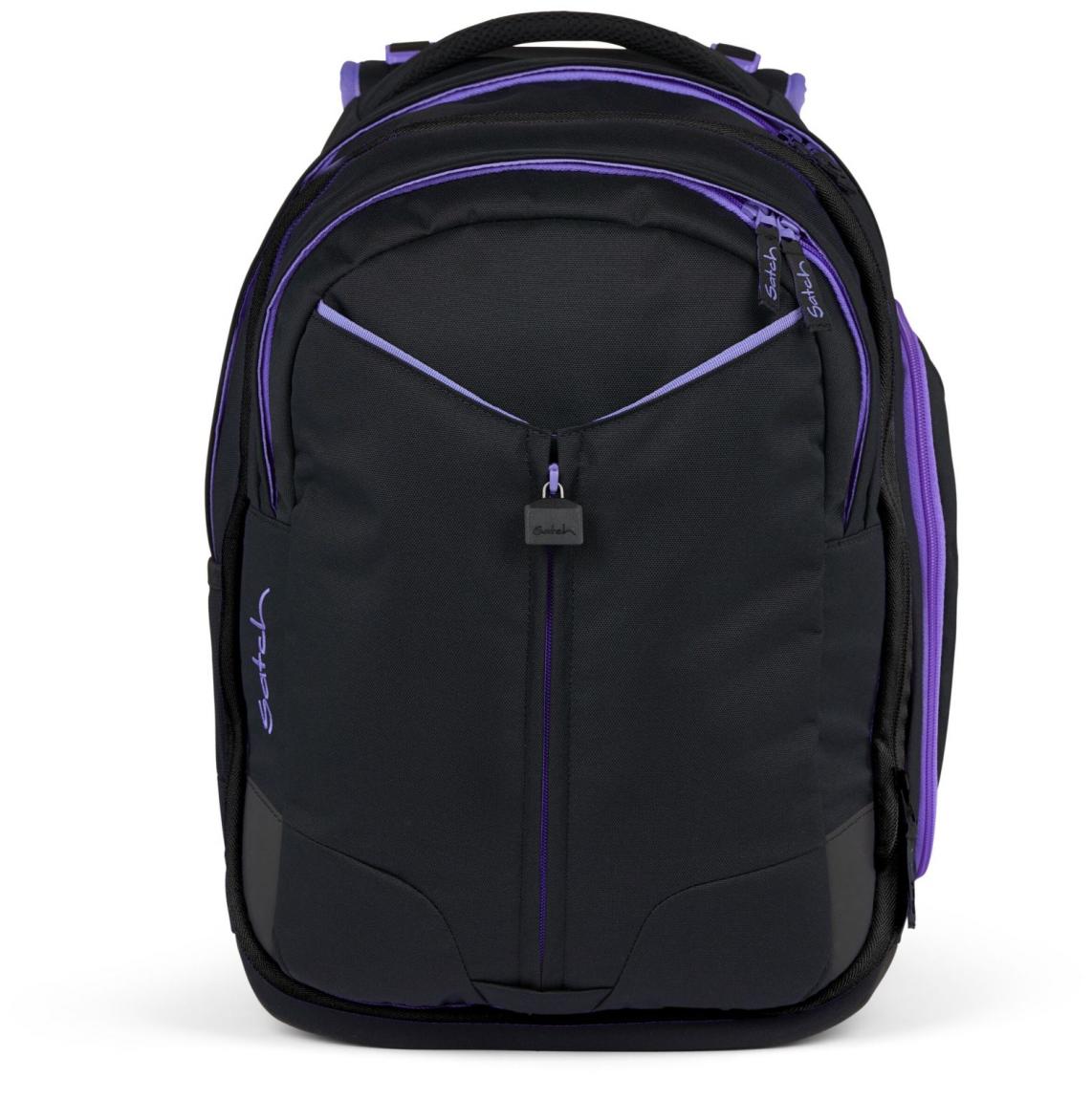 Jugendrucksack Satch Match Purple Phantom schwarz lila verstellbar