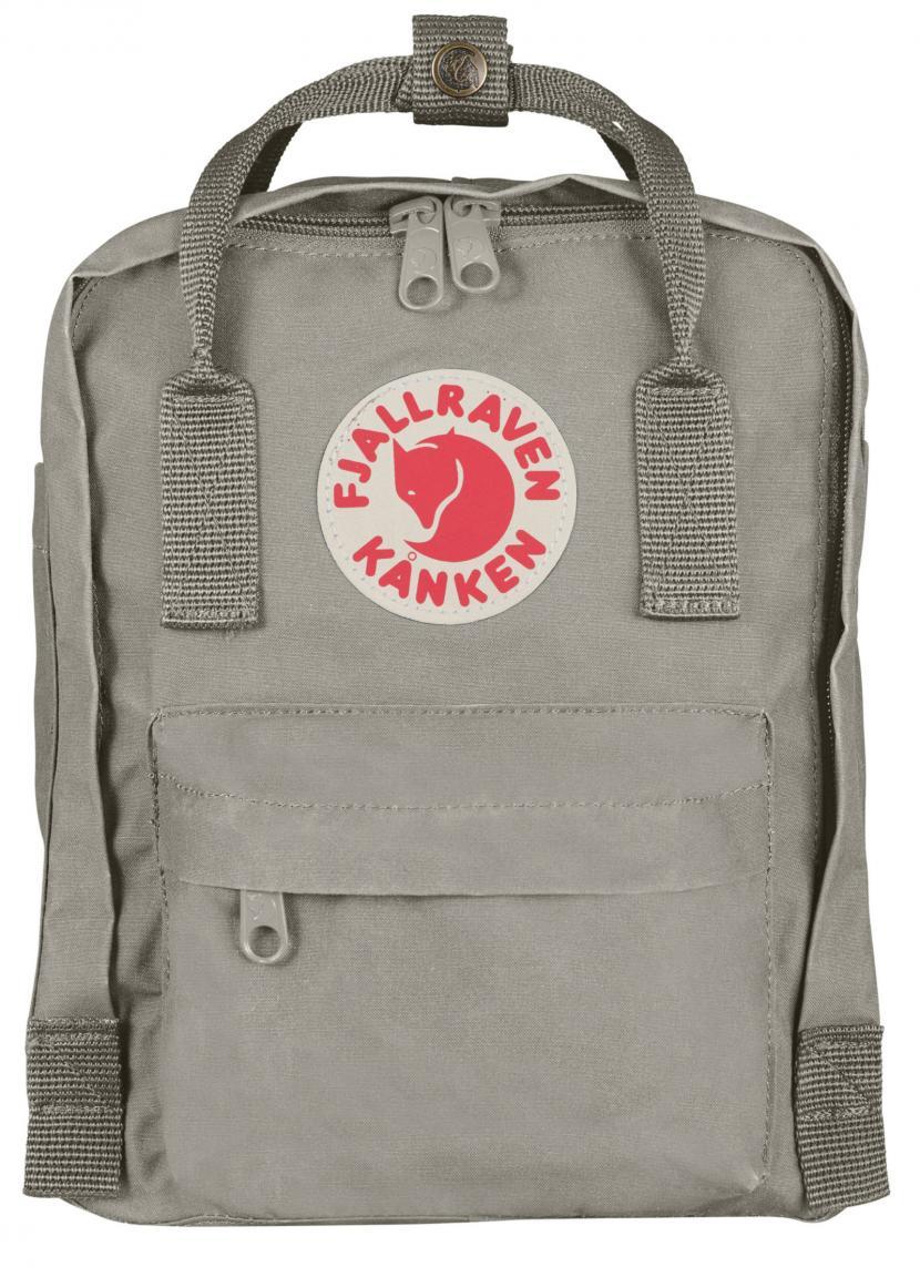 Jugendrucksack hellgrau Fjällräven Kanken Mini Fog Sitzkissen