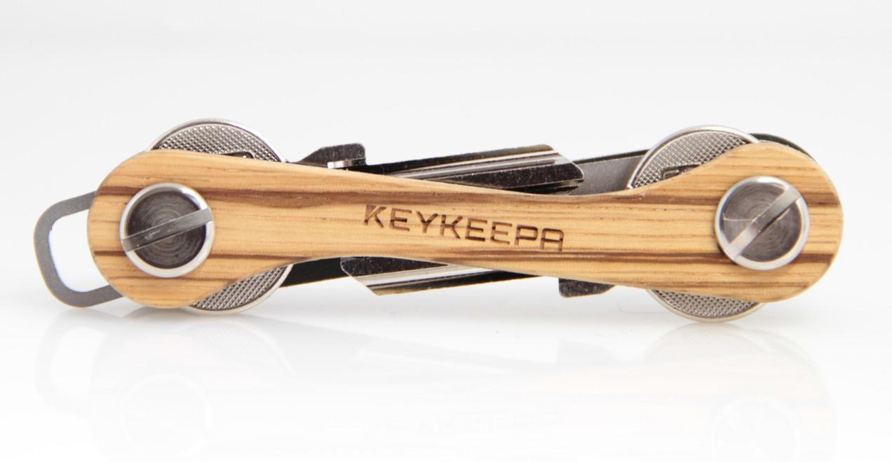 KEYKEEPA Key Holder Edelholz Zebrano braun Streifen