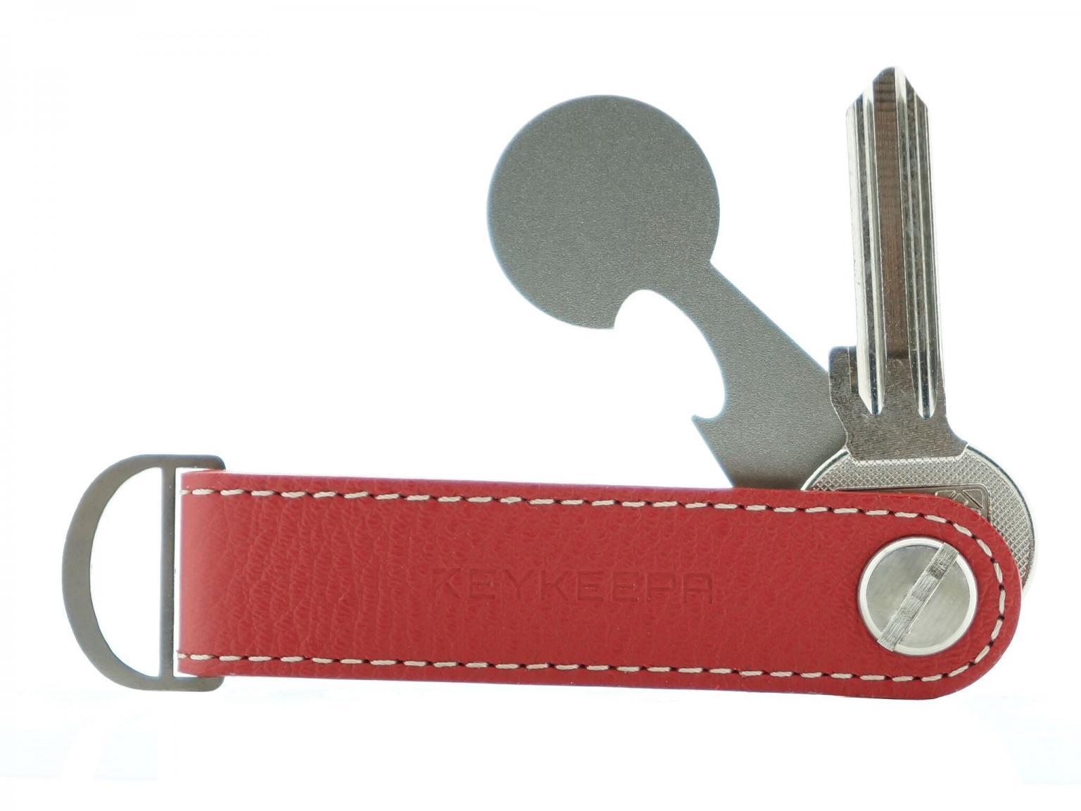 KEYKEEPA Key Organizer Loop Rot Leder