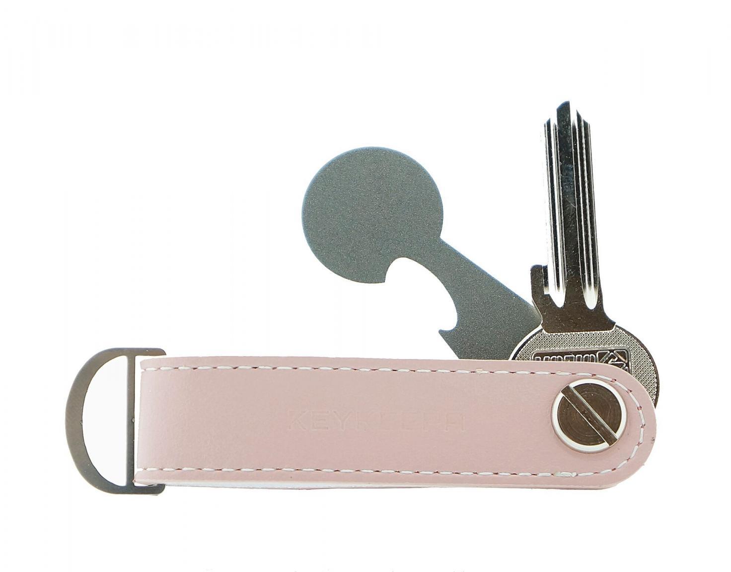 KEYKEEPA Loop Schlüsselband Rose rosa Leder