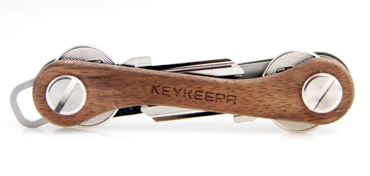 KEYKEEPA Schlüssel-Organizer Edelholz Black Cherry hellbraun