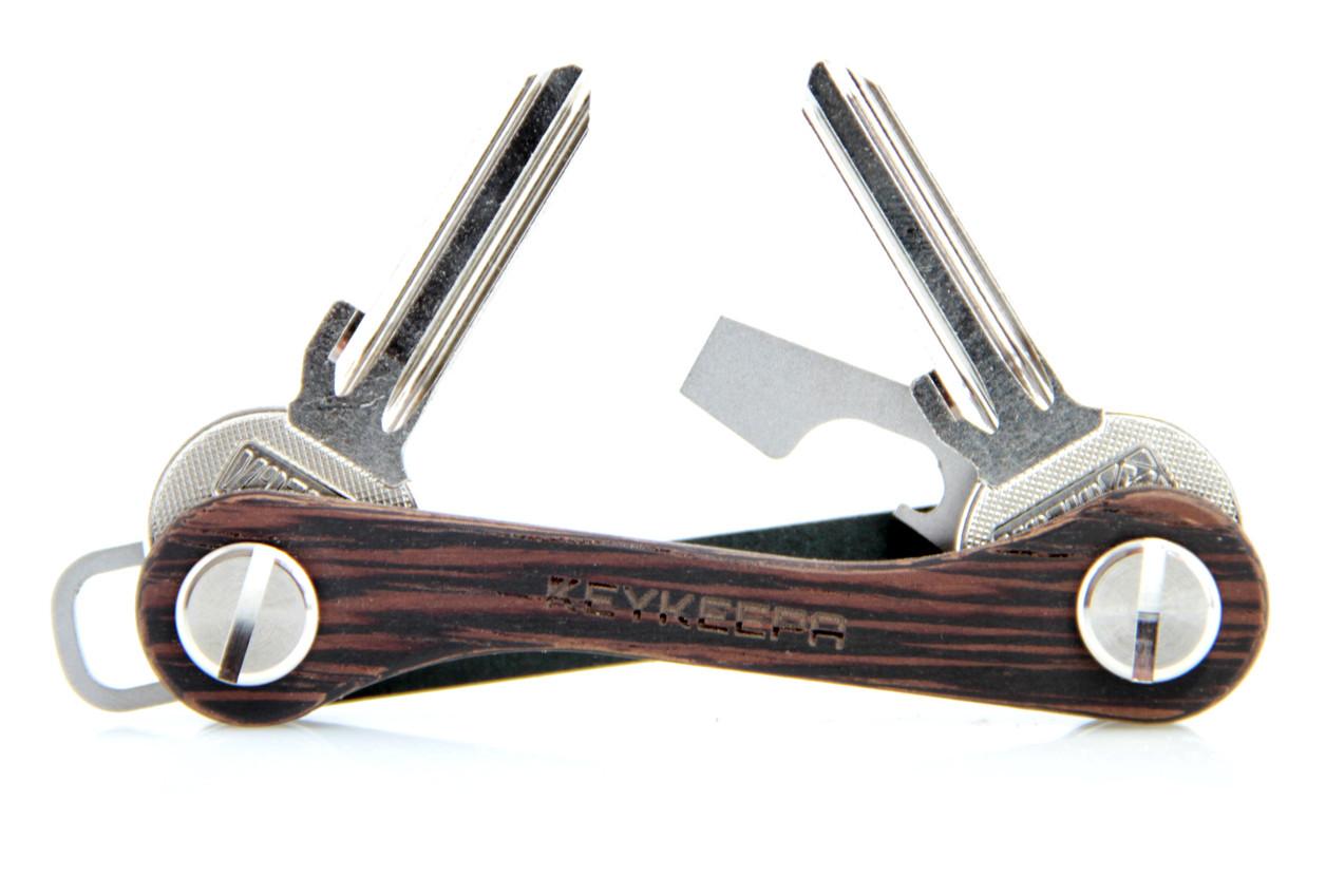 KEYKEEPA Schlüsselhalter Hartholz Wenge dunkelbraun