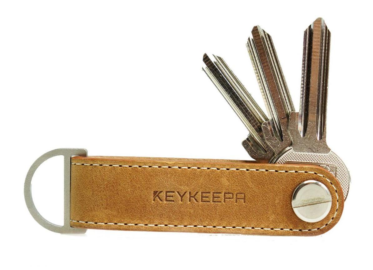 KEYKEEPA Schlüsselhalter Loop Cappuccino hellbraun