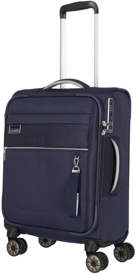 Kabinenkoffer 4W Trolley S 55cm Travelite Miigo Tiefseeblau Weichgepäck