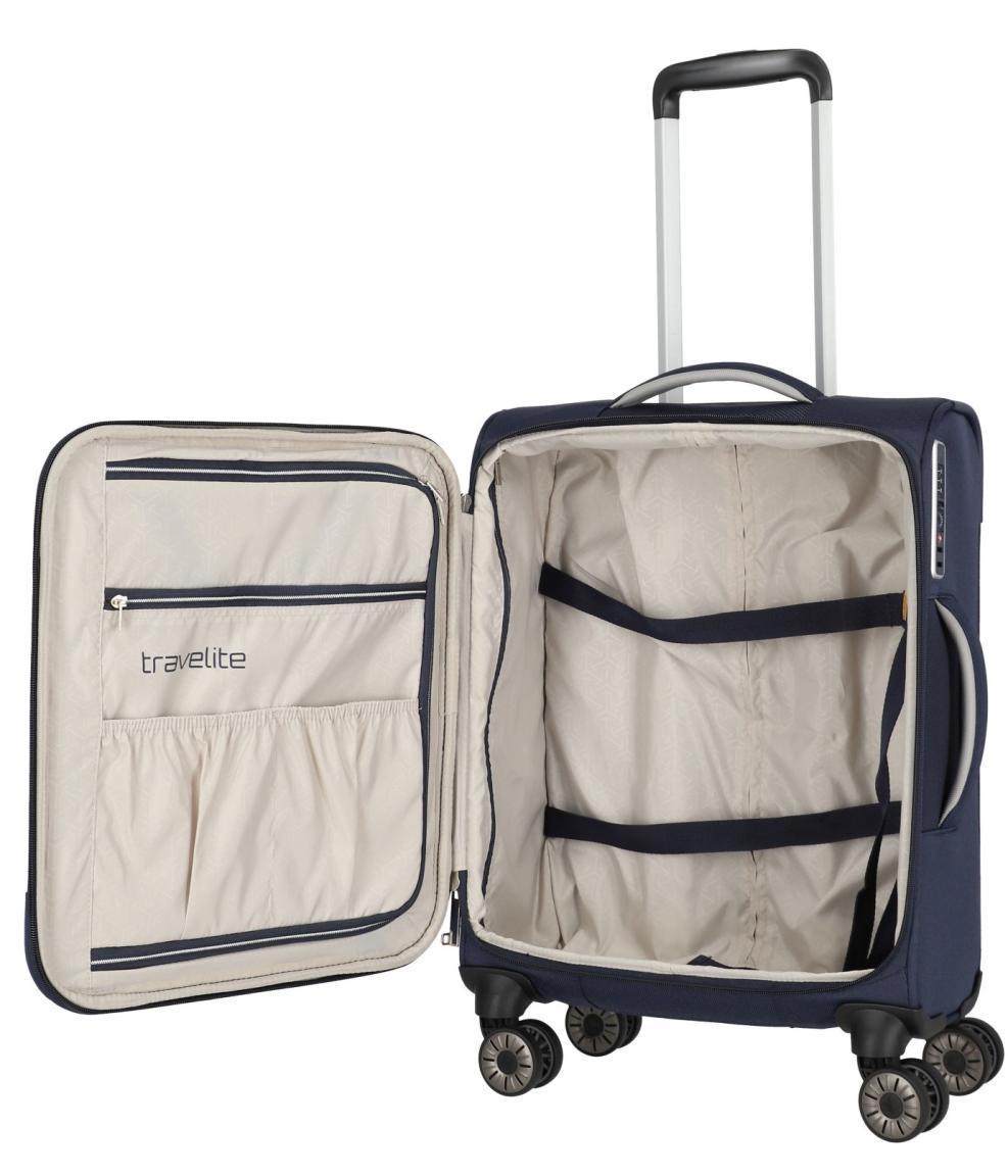 Kabinenkoffer 4W Trolley S 55cm Travelite Miigo Tiefseeblau Weichgepäck