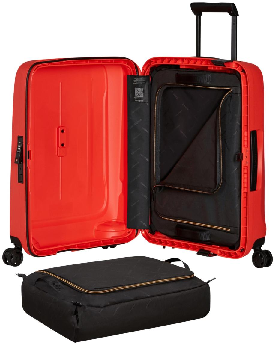 Kabinenkoffer Essens Spinner S 55cm Hartschale Lava rot Samsonite