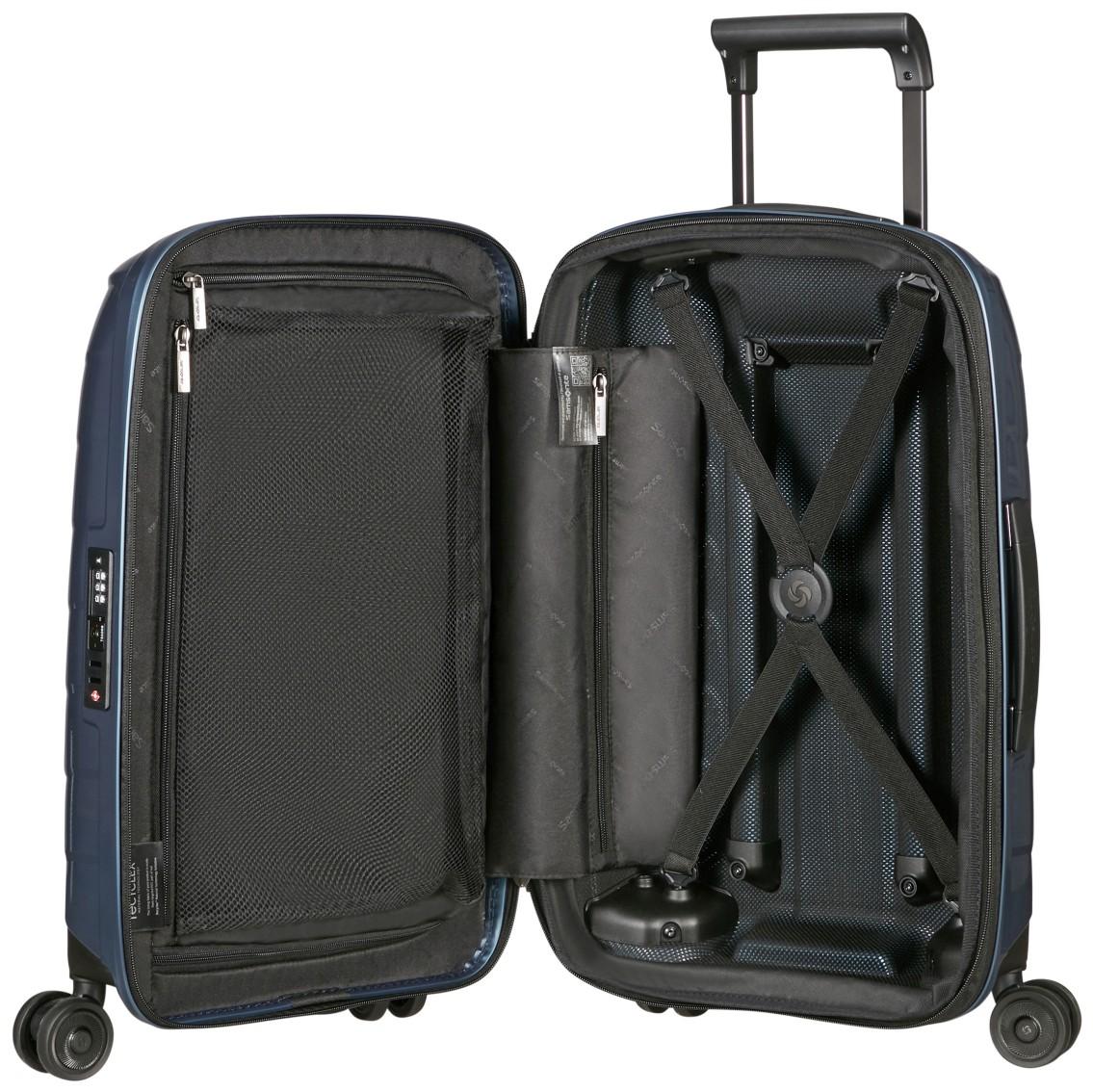 Kabinentrolley Samsonite Attrix S 55cm erweiterbar Steel Blue dunkelblau