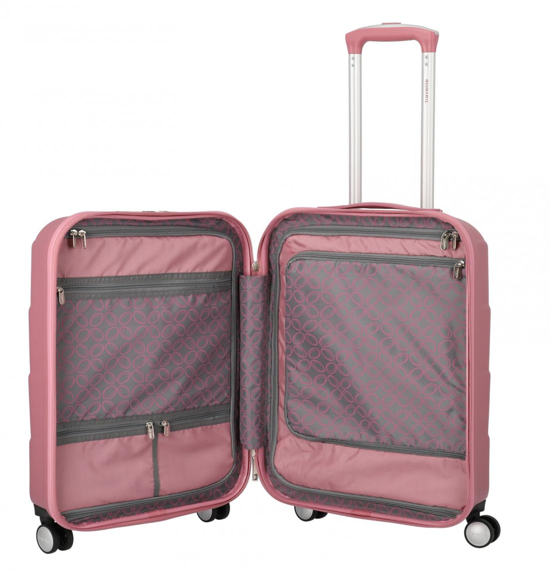 Kabinentrolley Travelite Kalisto S Rose pink Hartschale 55cm