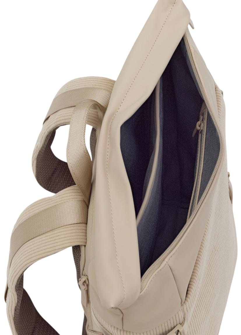 Kapten & Son Businessrucksack Helsinki Dusty Sand Cordsamt beige Laptop