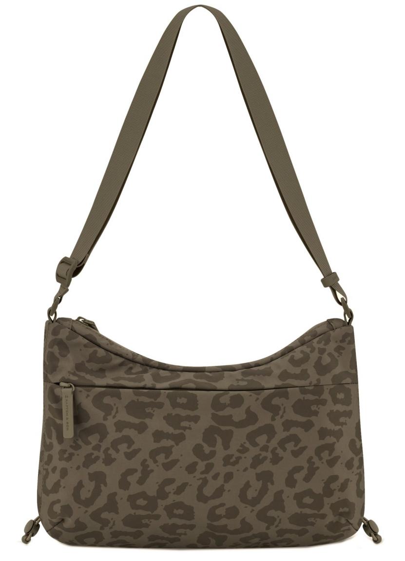 Kapten & Son Crossbodybag Perlon mit Leomuster Skara Small Dark Brown