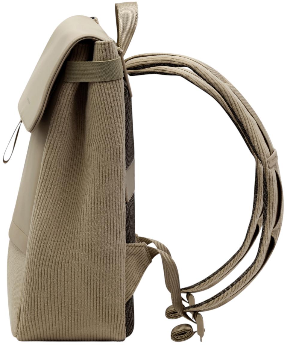 Kapten & Son Outdoorrucksack FYN Überschlag Cordsamt Materialmix Dusty Khaki