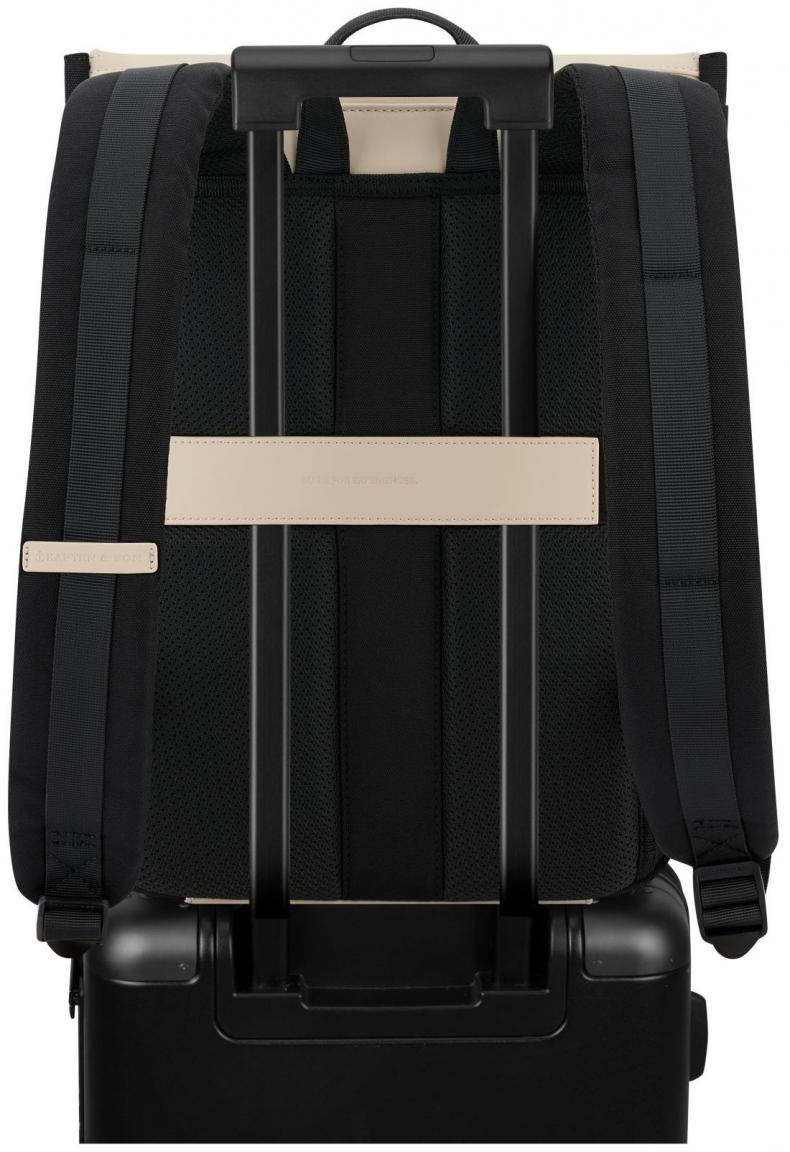 Kapten & Son Rucksack wasserabweisend Cream Black Fyn Überschlag