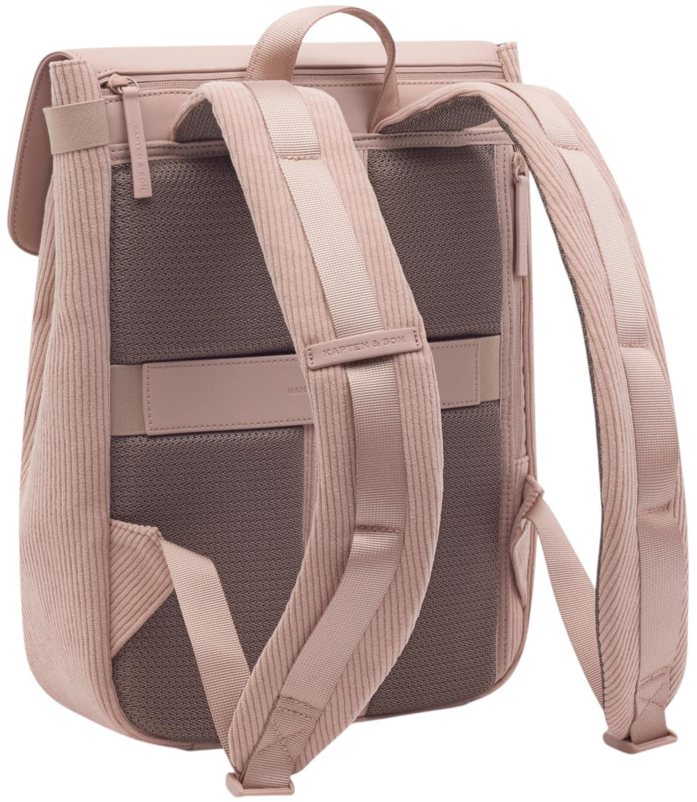 Kapten and Son Damenrucksack Cord rosa FYN Rose Clay gummiert Überschlag