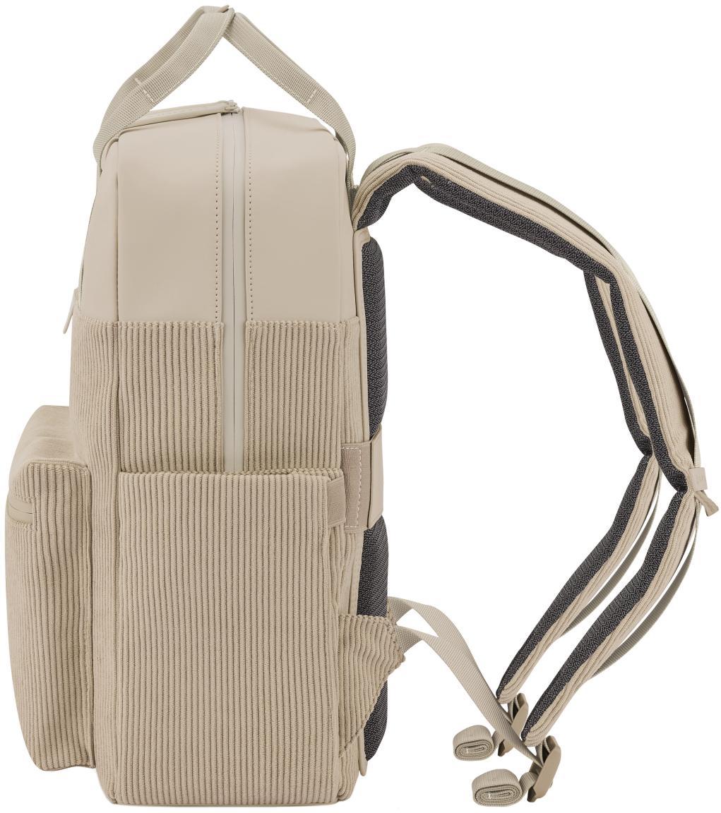 Kapten and Son Daypack Cordsamt beige Bergen PRO Materialmix Dusty Sand