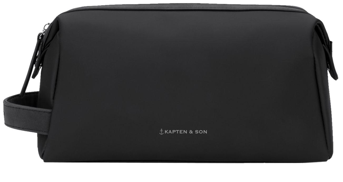 Kapten and Son Kulturbeutel Windsor All Black gummiert