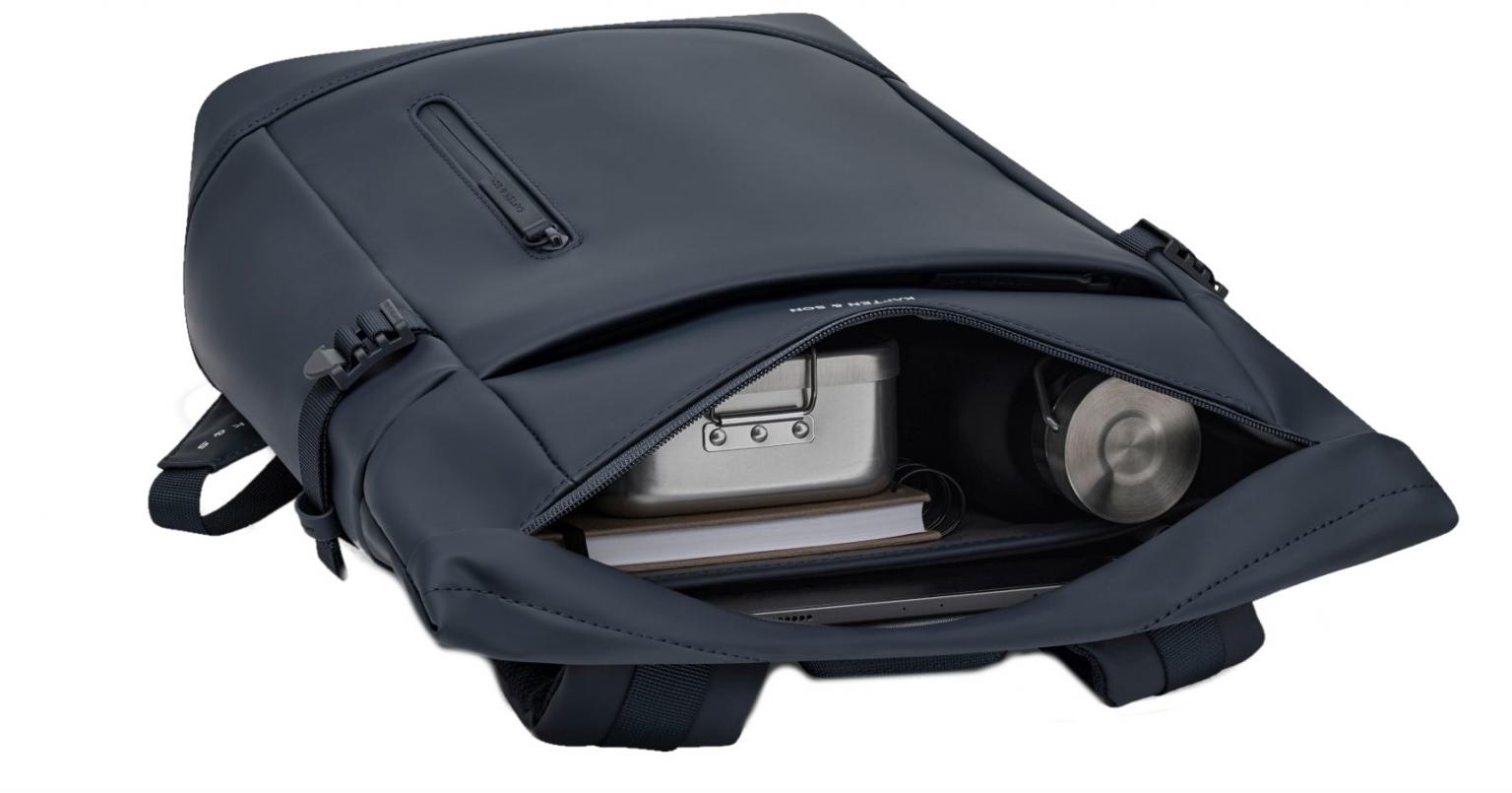 Kapten and Son Navy Blue Kurierrucksack Helsinki Vegan 
