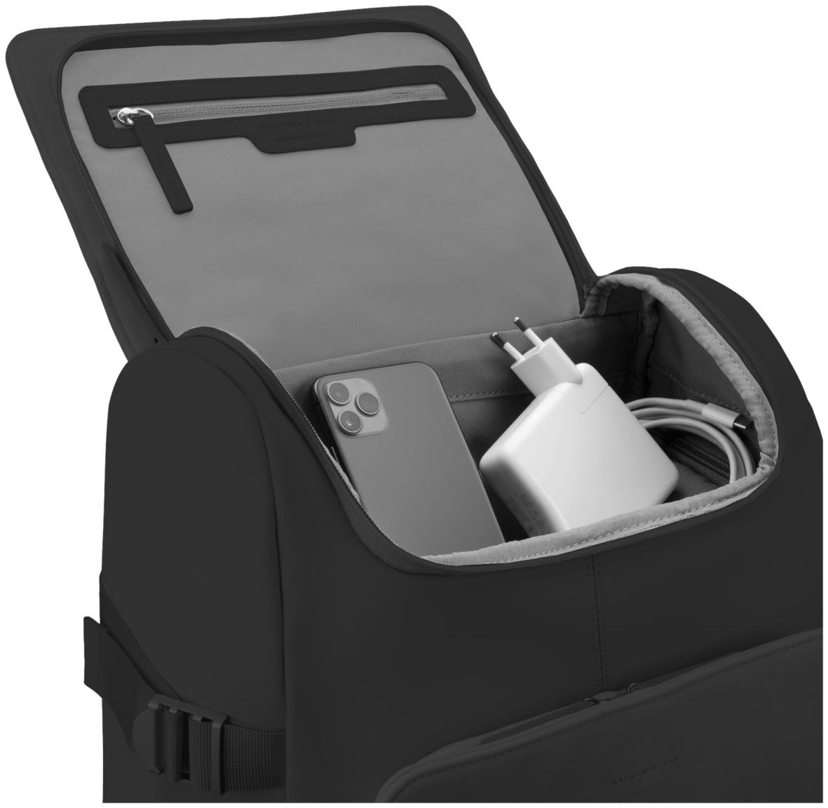 Kapten and Son Rucksack mit Handgepäcksfunktion Bali All Black nachhaltig