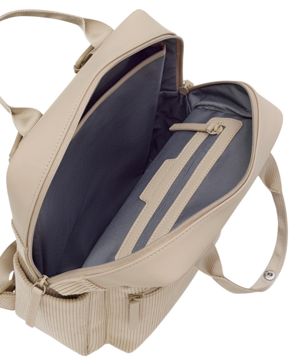 Kapten and Son kleiner Backpack Tabletfach Cord beige Bergen Small