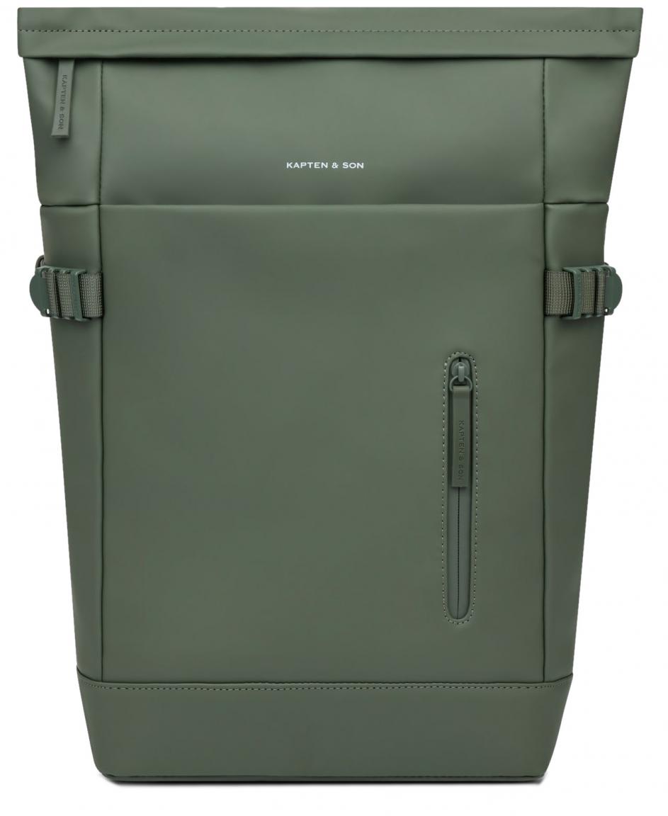 Kapten and Son urbaner Laptoprucksack Helsinki Dusty Green gummiert