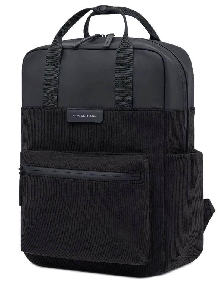 Kapten und Son Cord Rucksack Bergen Pro Schwarz nachhaltig