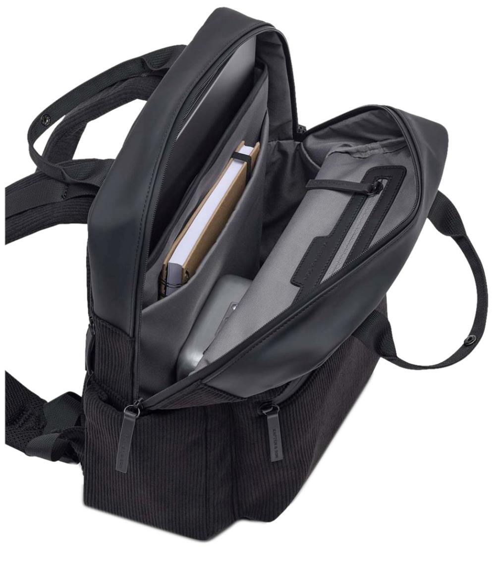 Kapten und Son Cord Rucksack Bergen Pro Schwarz nachhaltig
