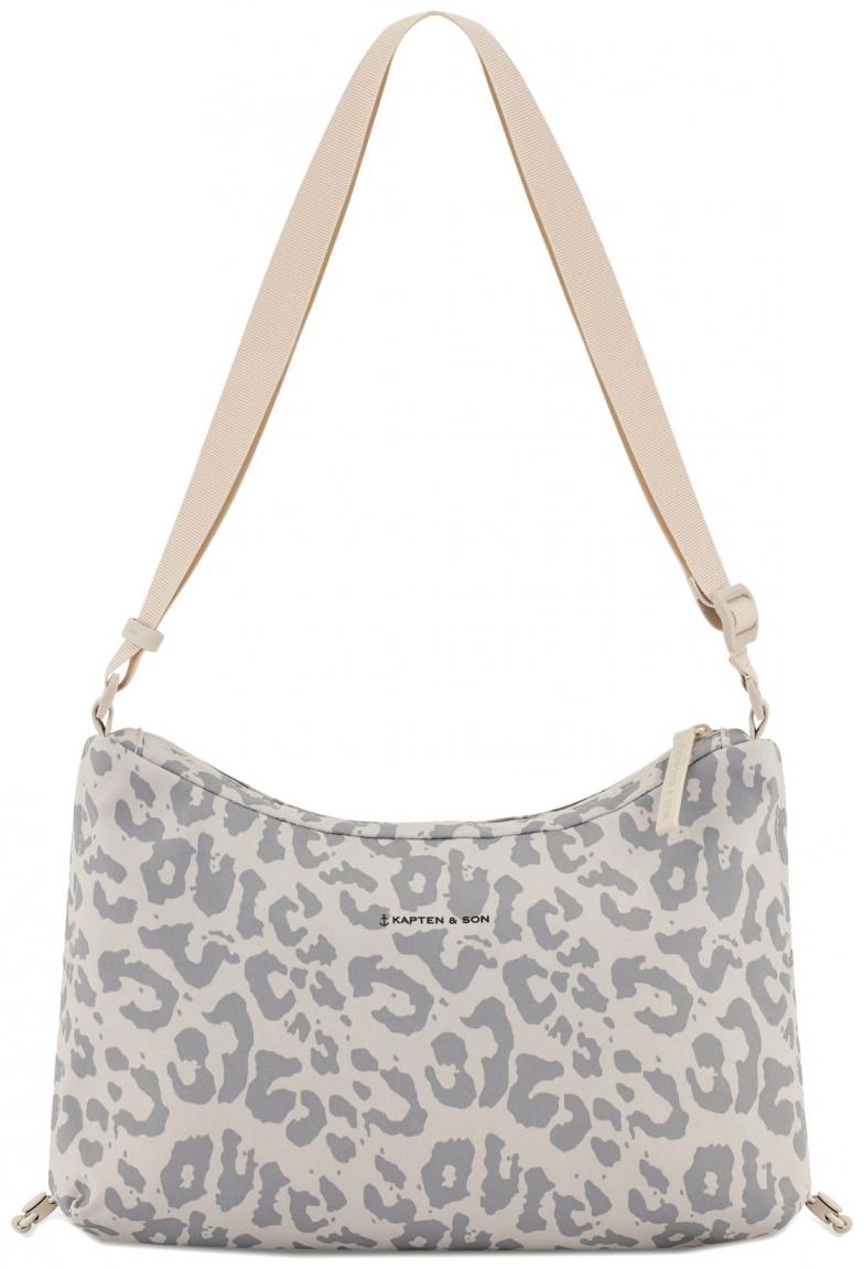 Kapten und Son Skara Small Beuteltausche Perlon Leopard Beige