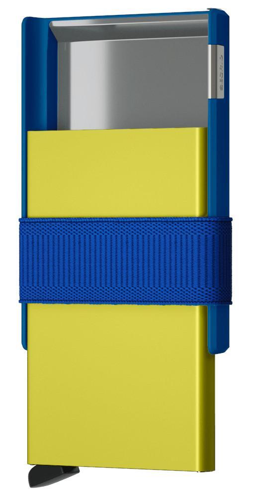 Kartenbörse Cardslide Set RFID blau gelb Electrolime Secrid