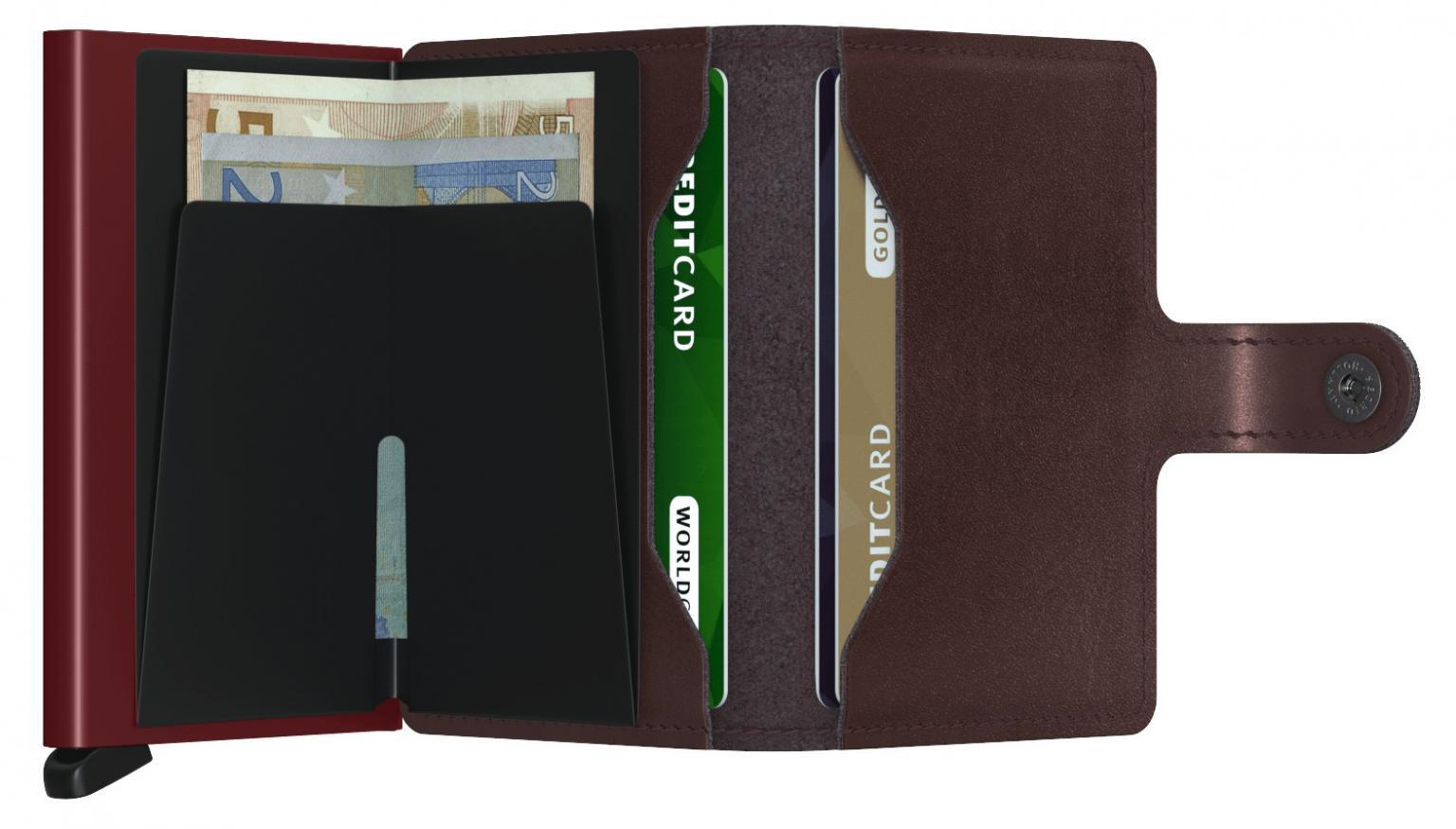 Kartenbörse Miniwallet Metallic Moro dunkelbraun Secrid RFID