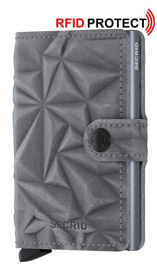 Kartenbörse Secrid Miniwallet Prism Stone geprägt RFID steingrau