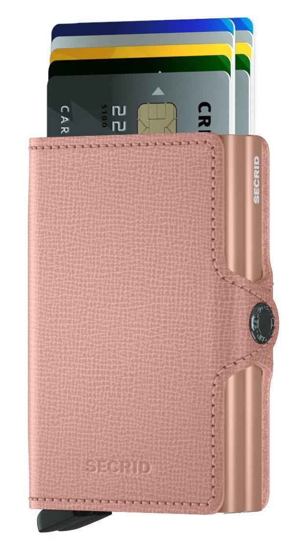 Kartenbörse Secrid Twin Wallet Crisple Rose Blumenprint rosa