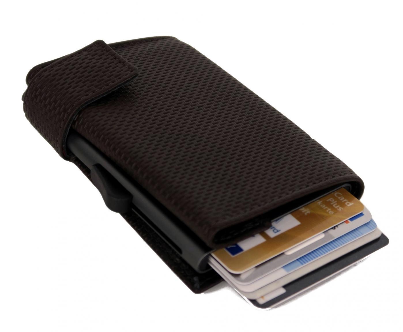 Kartenbörse mit Münzfach SecWal Osaka RFID Schutz braun