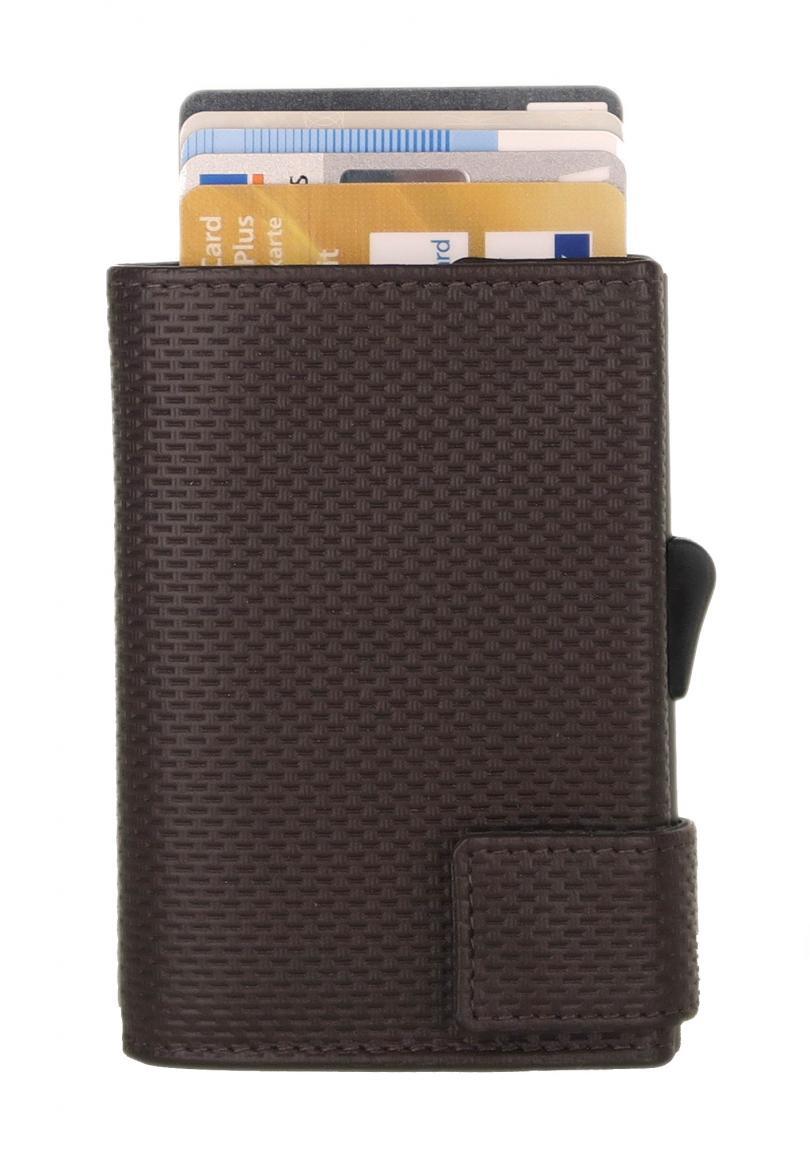 Kartenbörse mit Münzfach SecWal Osaka RFID Schutz braun