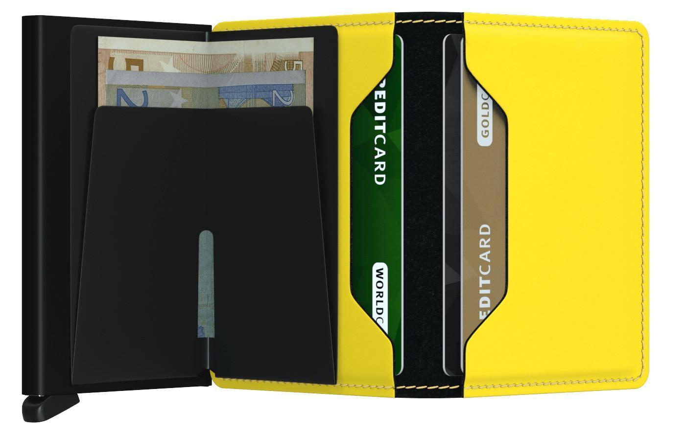 Kartenbörse schwarz gelb Slimwallet Matte Black Yellow Secrid