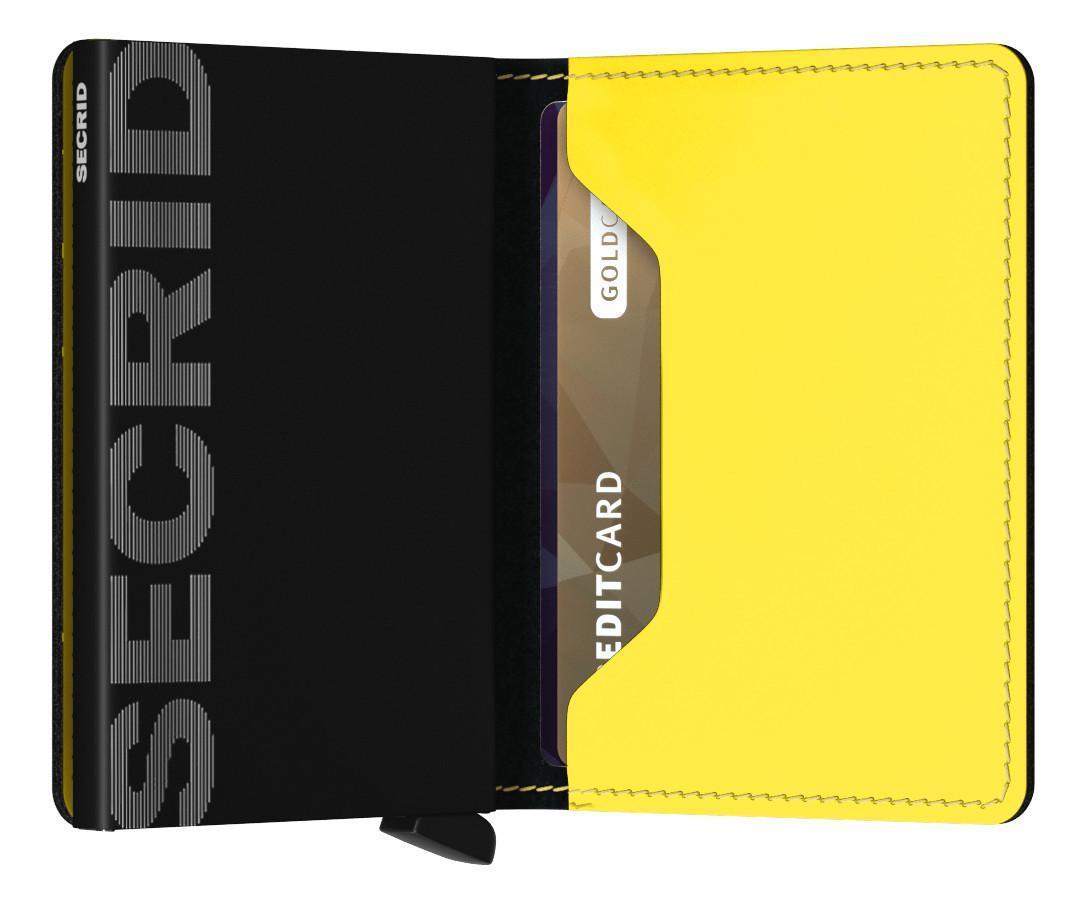 Kartenbörse schwarz gelb Slimwallet Matte Black Yellow Secrid