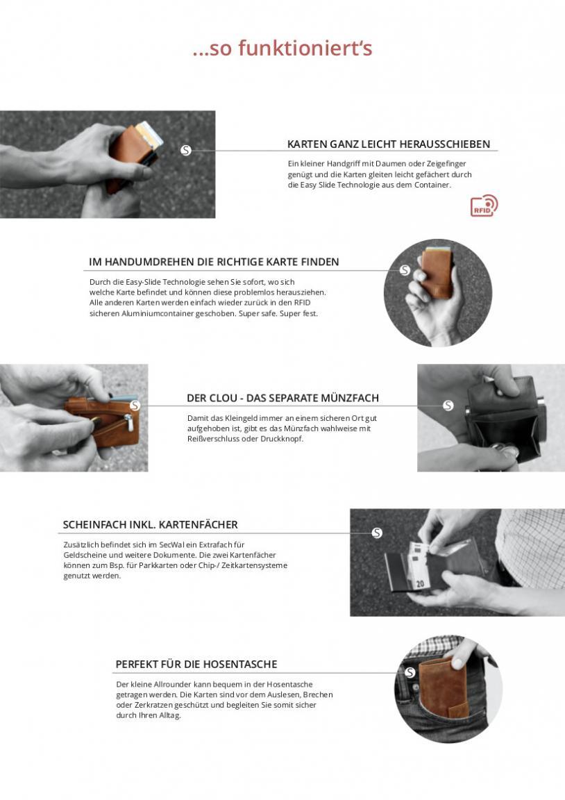 Kartencontainer RFID-Schutz SecWal Leder Aluminium Kartenetui schwarz gelb