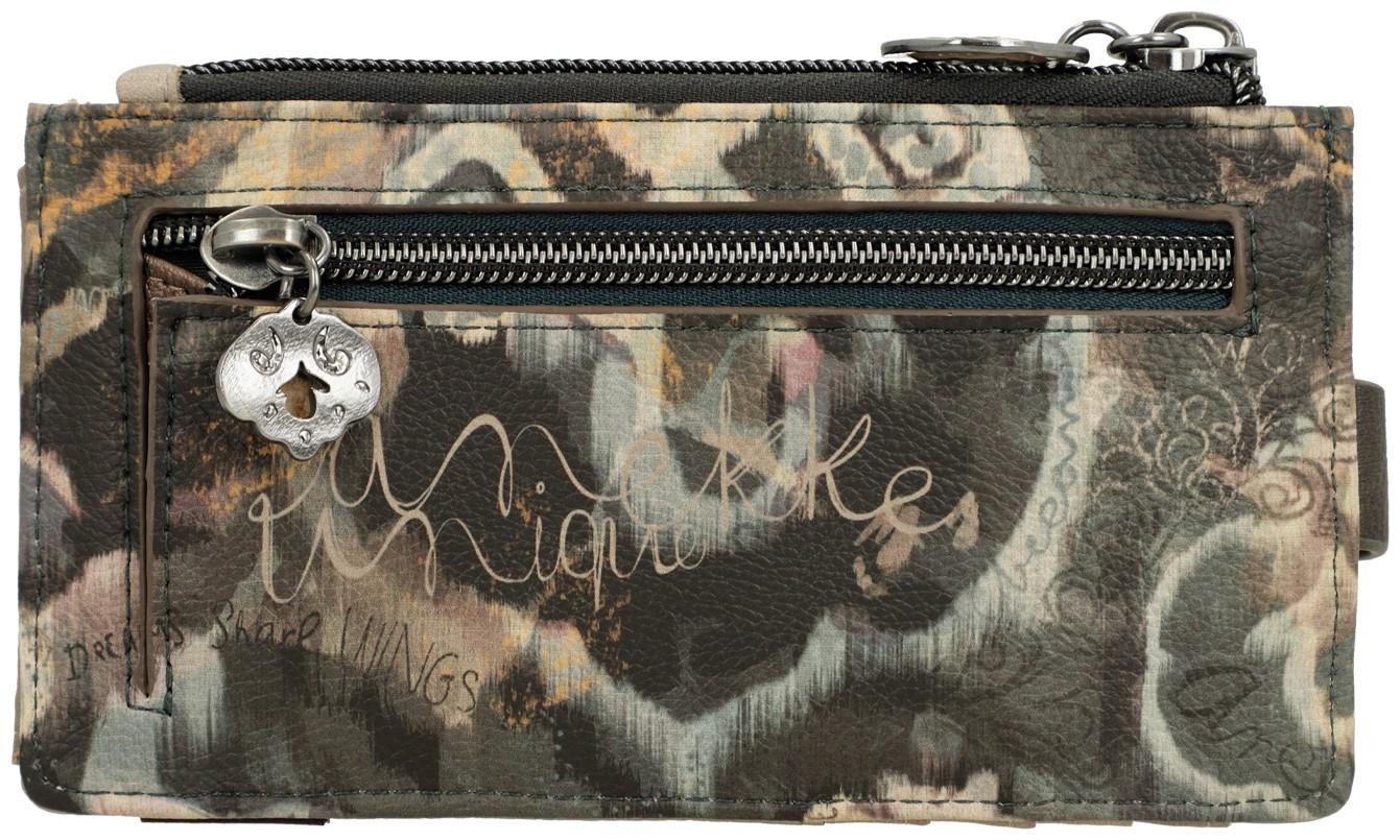 Kartenetui Anekke Real Glitzersteine beige taupe Ziernieten
