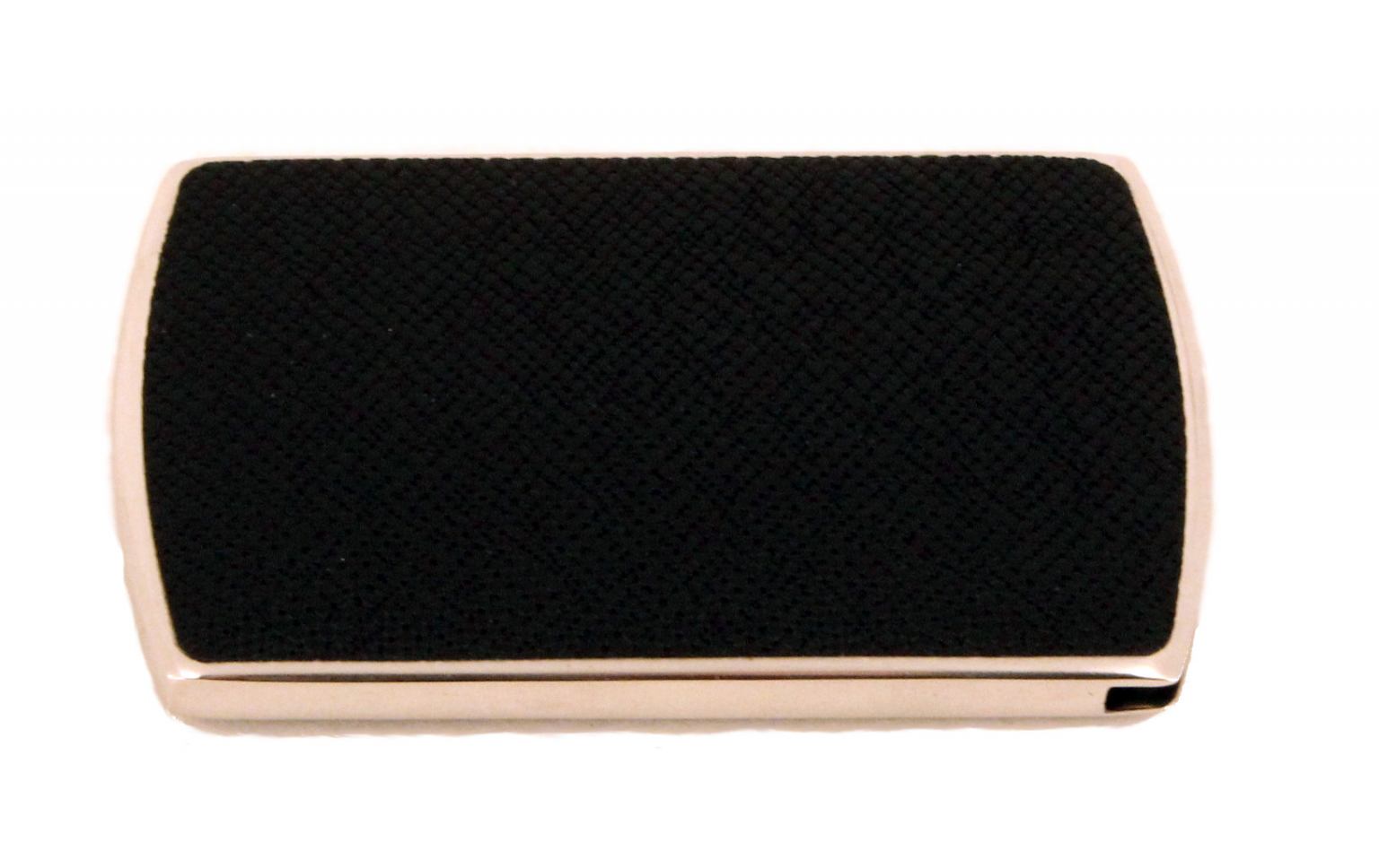 Kartenetui Boss Signature Metal Card Metal/Leder schwarz