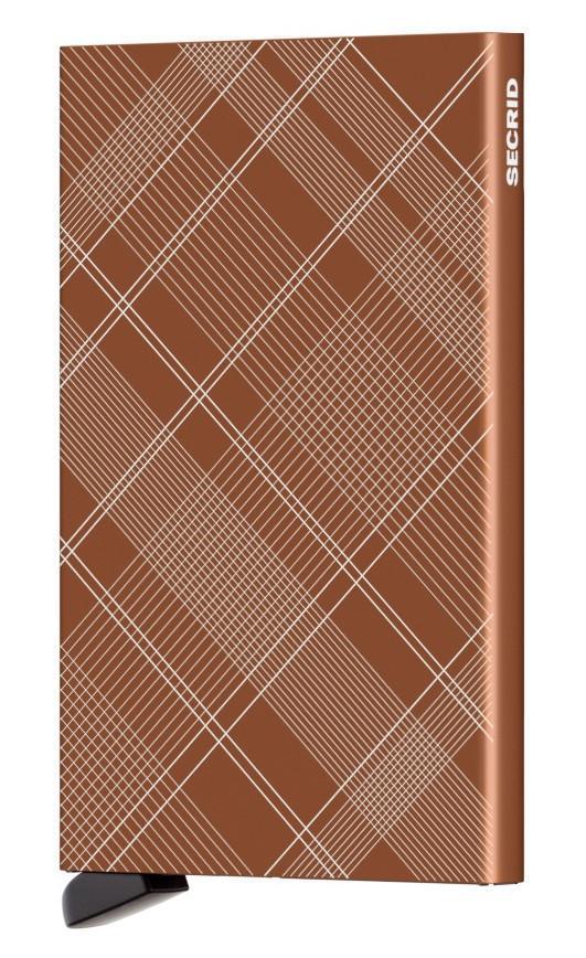 Kartenetui Cardprotector Secrid Laser Tartan Rust orange RFID