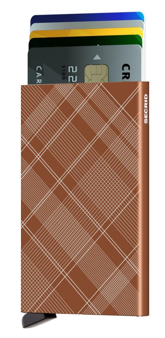 Kartenetui Cardprotector Secrid Laser Tartan Rust orange RFID