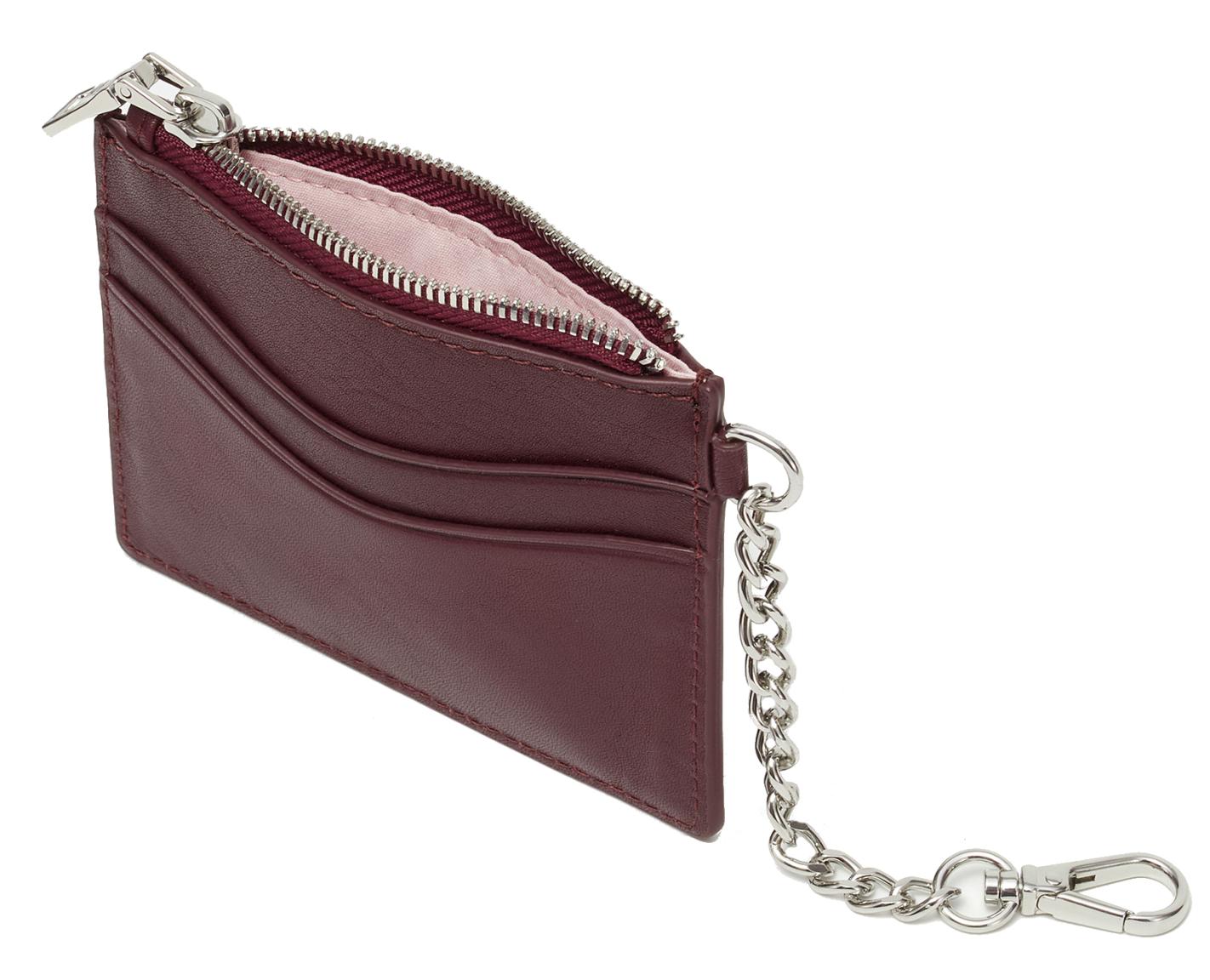 Kartenetui Clemence Silky Aubergine Les Visionnaires bordeaux