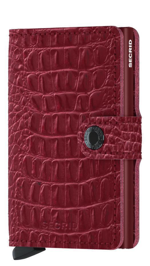Kartenetui Krokoprägung rot Secrid Miniwallet Nile Red RFID