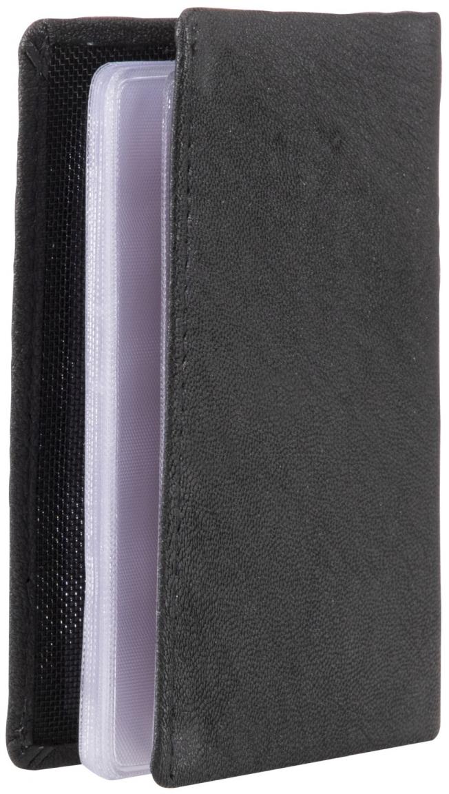 Kartenetui Maitre 06 Triangolo schwarz Nappaleder