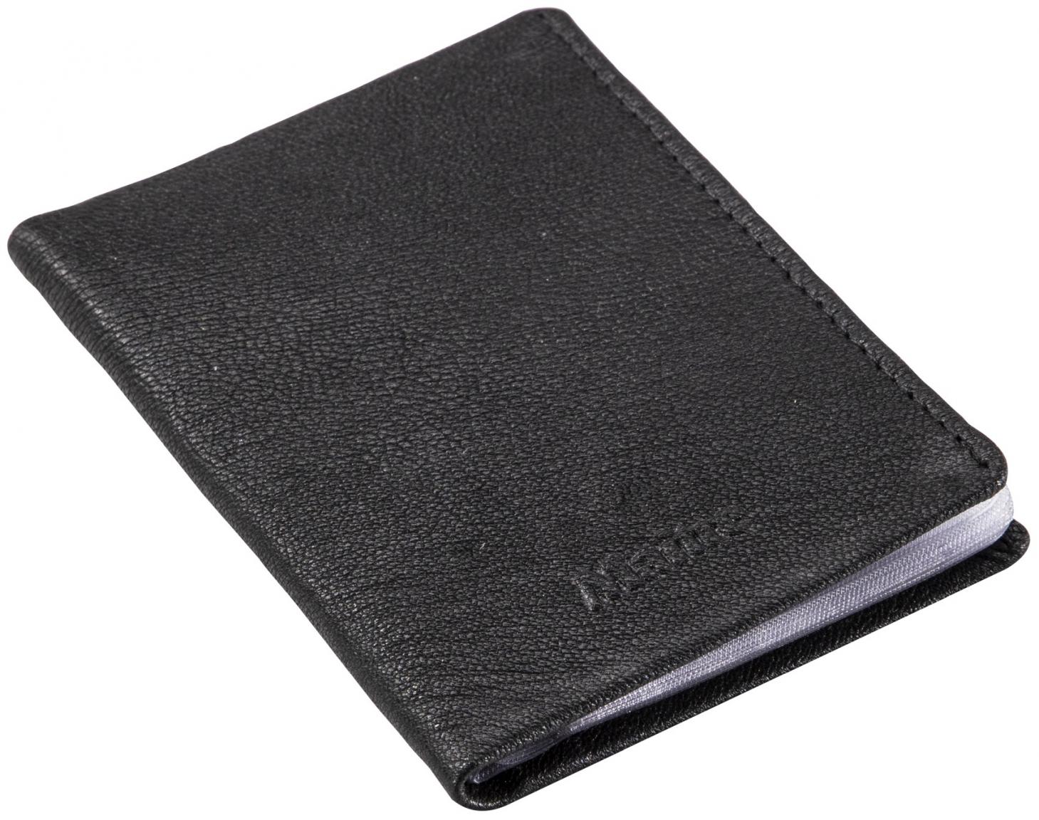 Kartenetui Maitre 06 Triangolo schwarz Nappaleder