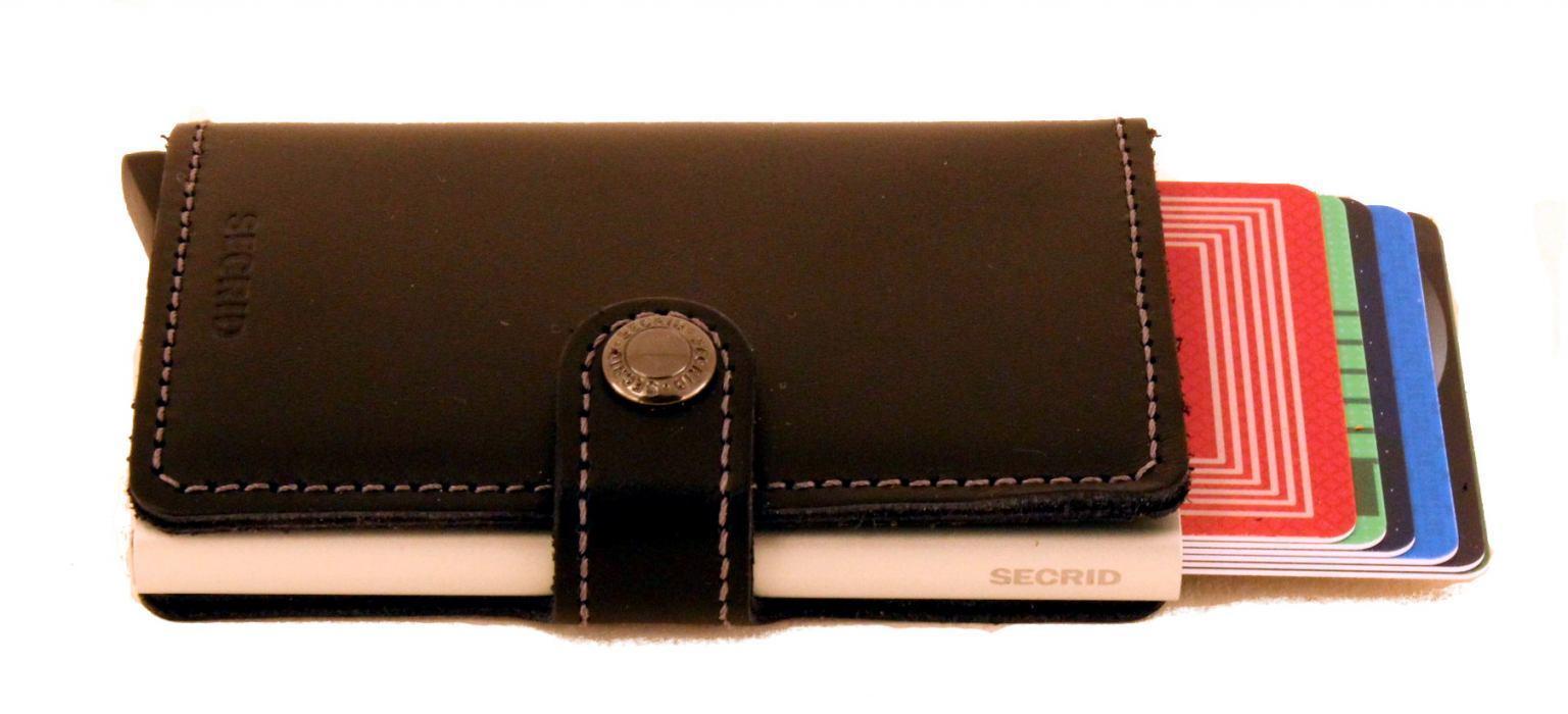 Kartenetui Secrid Miniwallet Vegetable Tanned Schwarz