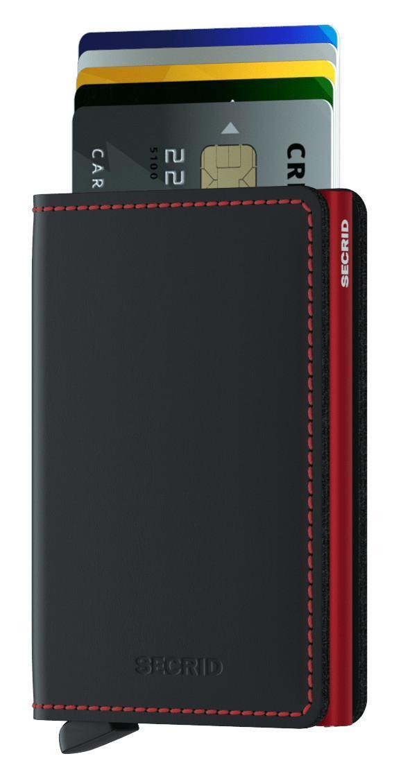 Kartenetui Secrid Slimwallet RFID-Schutz Matte Black Red