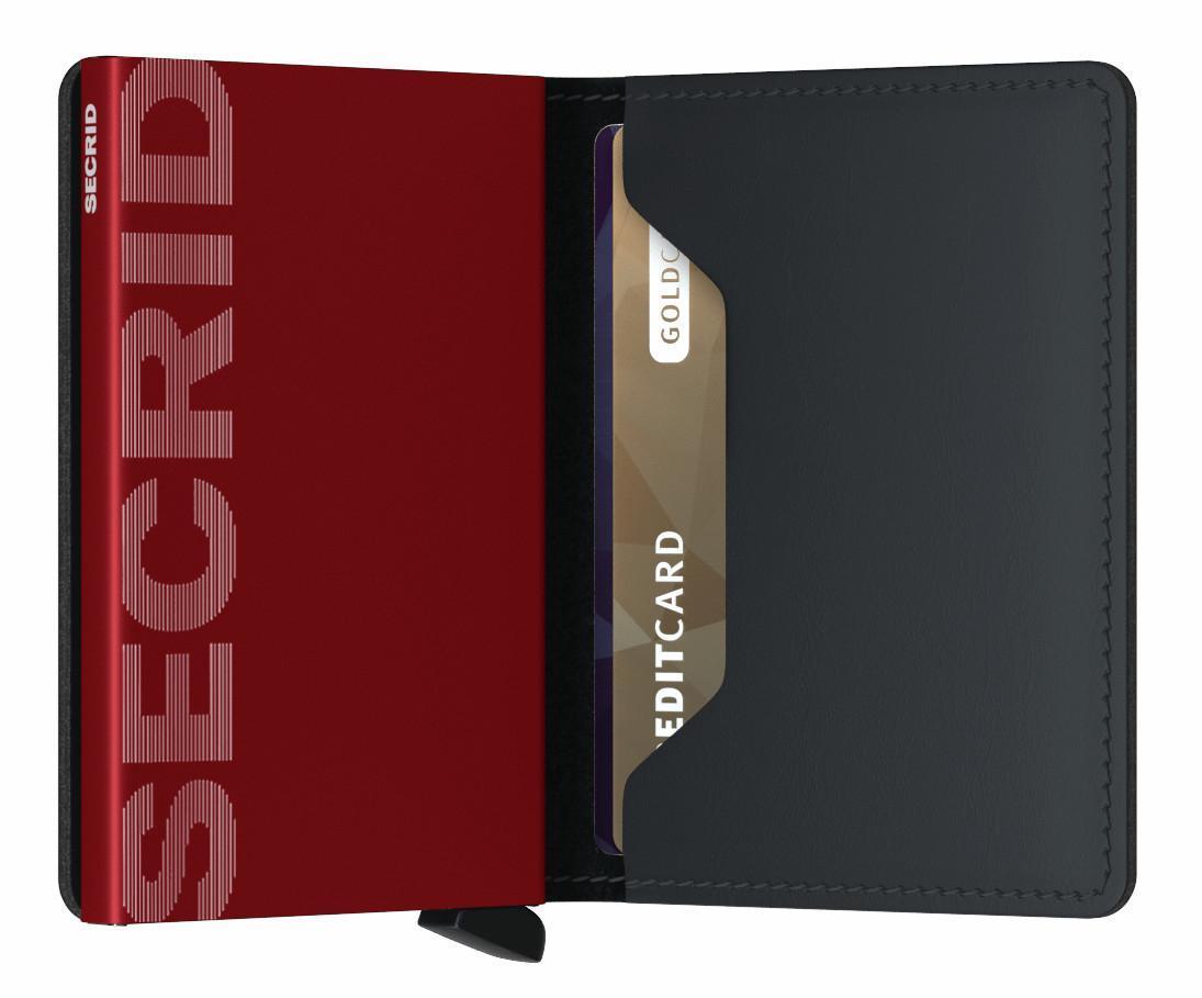 Kartenetui Secrid Slimwallet RFID-Schutz Matte Black Red
