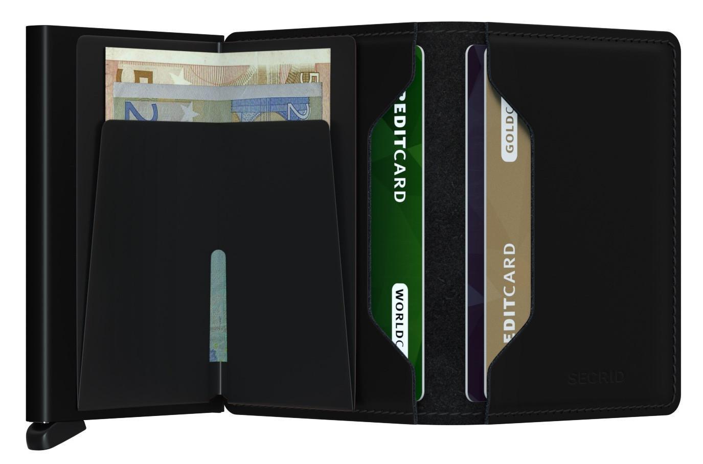 Kartenetui Secrid Slimwallet RFID-Schutz Matte Black schwarz