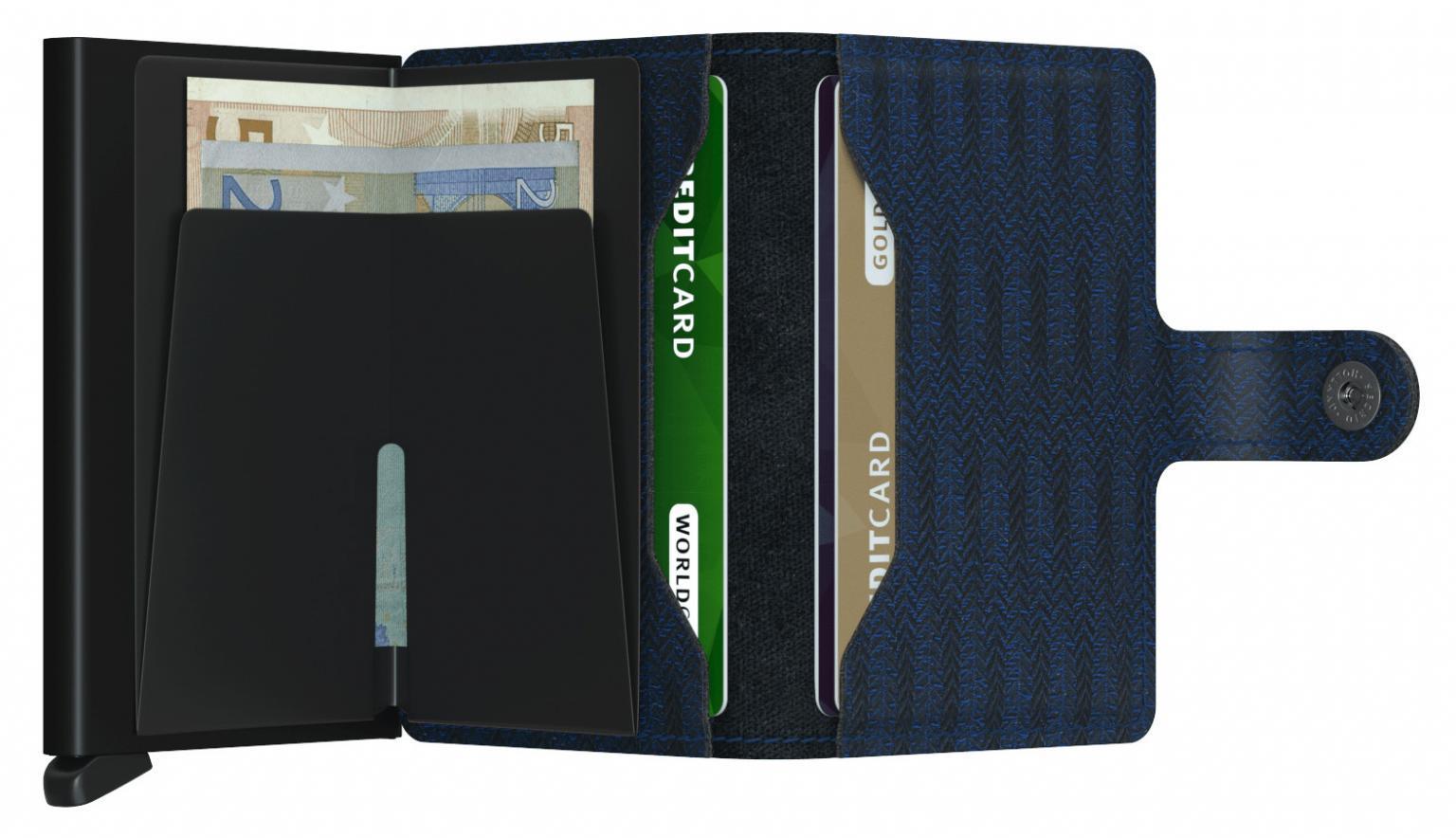 Kartenschutzetui Secrid Miniwallet Dash Navy schwarz blau RFID