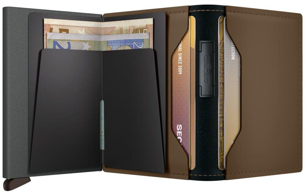 Kartenschutzhülle Leder Aluminium Secrid Matte Earth Beige